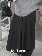 By turnns Aラインプリーツスカート【通勤・レトロ・シルエットを美しく見せる】