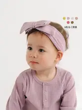 ヘアアクセサリー ヘアバンド キッズ ガールズ ストレッチリブ 蝶結び シンプル 着回し キュート