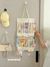 子供用 ヘアアクセサリー収納ハンギングバッグ【壁掛け式・クリップ・ヘアゴム用】