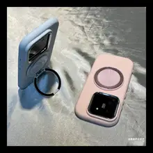 スマートフォン対応 360°回転スタンド【防衝撃シリコンケース・マグネット式】