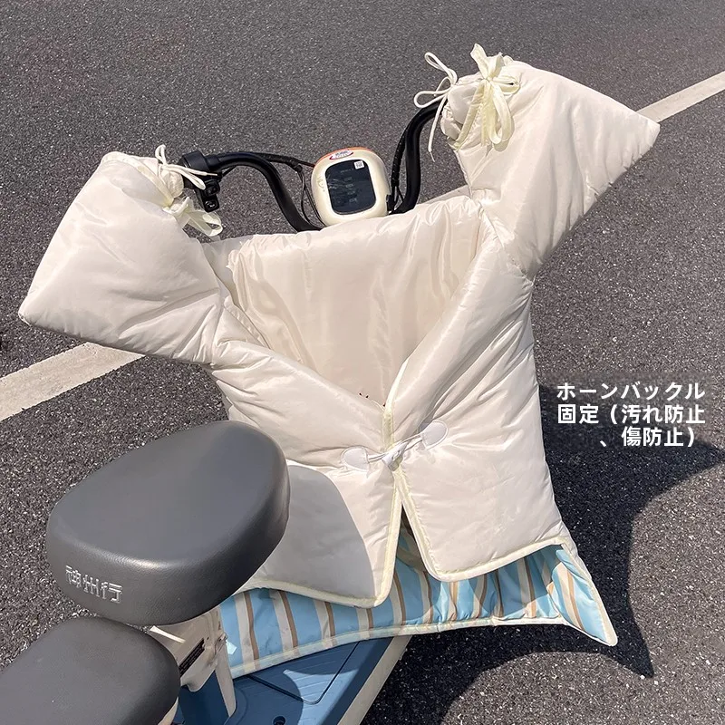 可愛い電動バイク用風防カバー：保温・厚手・防風防雨機能を実証