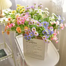 デザインフラワー 小雛菊風の造花【テーブル装飾用・ドライフラワー・清新な雰囲気】