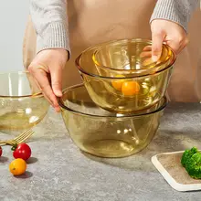 耐熱ガラスボウル 家庭用 透明 蓋付き サラダボウル インスタントラーメンボウル 電子レンジ エアフライヤー スープボウル
