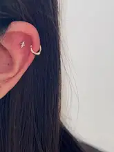 925純銀製 ミニサークルイヤーカフ【シンプルデザイン・寝る時も外さない】