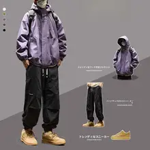 メンズ春秋用カジュアルフード付きアウター【ストリートスタイル・工装パンツ付き】（セットアップ対応）