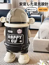 高級感のあるデザイン！カバー付きカートゥーンスタイルの大容量ゴミ箱【リビング・寝室用】