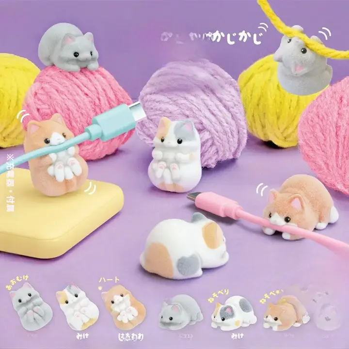猫デザインのケーブル収納器【ふわふわ植绒・ギフトにも最適】