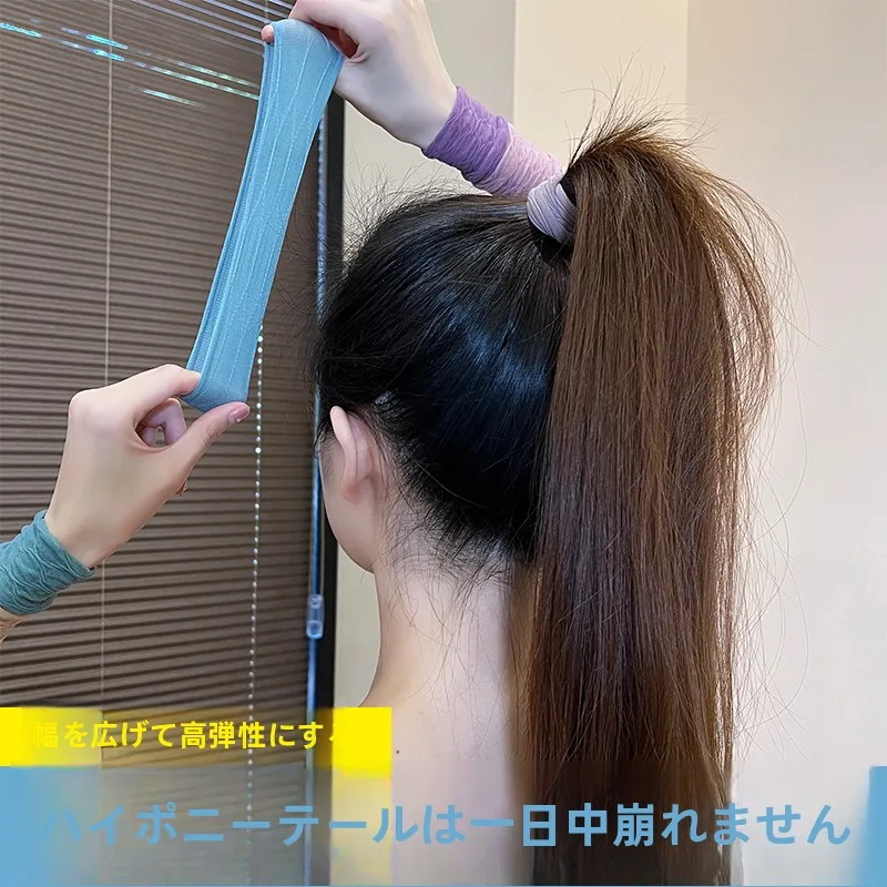 ヘアアレンジ ゴム一本：無縫製ワイドヘアゴムの実用性とスタイル適用性