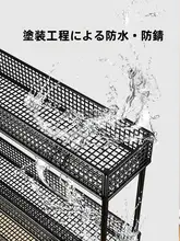 ドア裏用 超薄型収納ラック【狭い隙間にぴったり・多段式・床置きタイプ】
