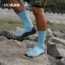MEIKAN 5本指スポーツソックス【防滑・ヨガ・マラソン用・中筒】