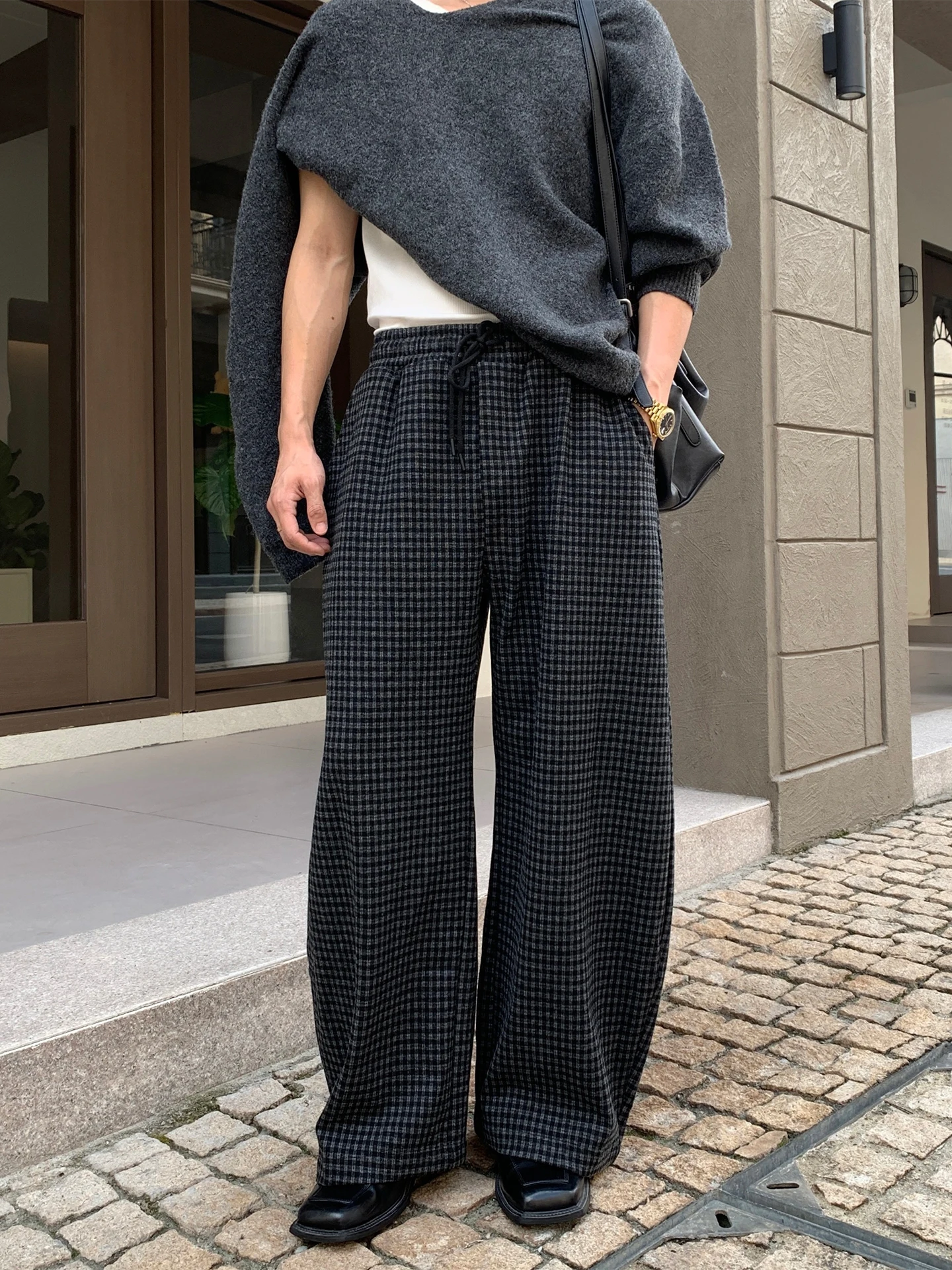 ギンガムチェックパンツ：HUALUNDESIGNのカジュアルスタイルに最適な定番格子パンツ