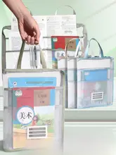 A3サイズ 透明学生用ファイルバッグ【A4対応・多層収納・課題・試験用資料入れ】