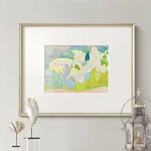 シンプルで上品なフランス風アートリビングルーム装飾画【北欧スタイル・風景画】