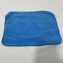 青無地 綿製スクエアハンドタオル【サイズ23×23cm】