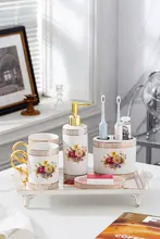 高級陶器製 洗面用具セット【歯ブラシカップ・洗面器・浴室用】（セットアップ対応）