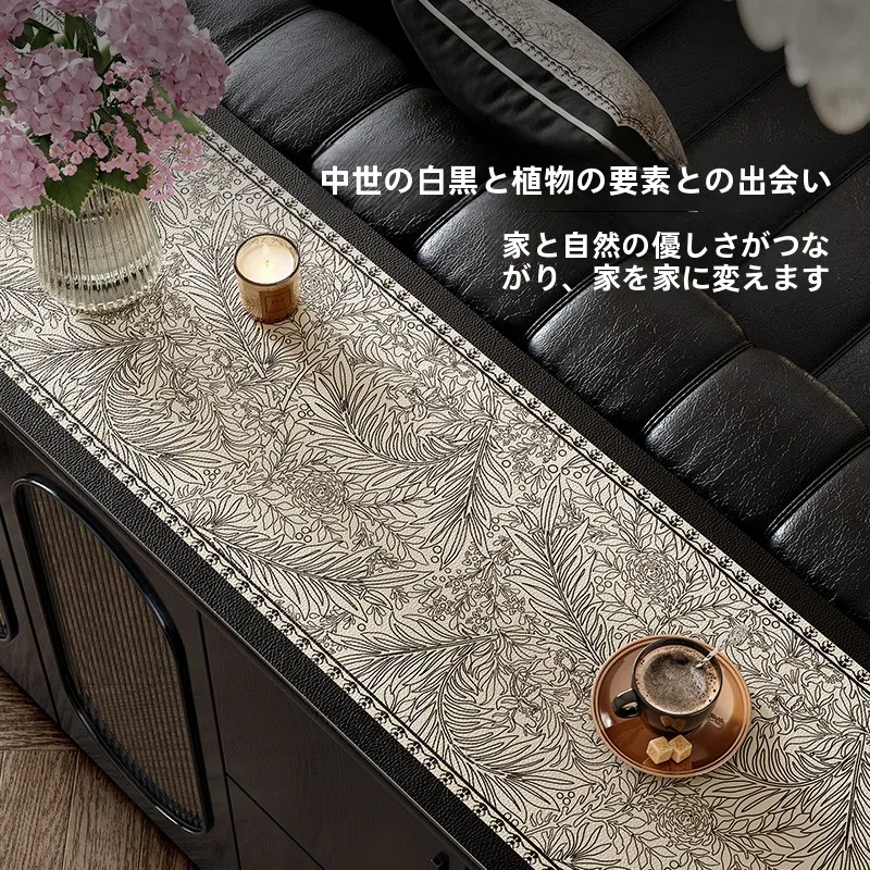 防水防塵の革製サイドキャビネットマット：法式長方形デザインの実用性と設置場所選定ガイド