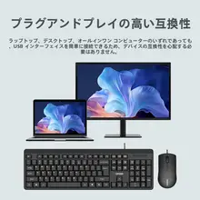 Lenovo オフィス向け有線キーボード＆マウスセット【デスクトップパソコン対応・ビジネス用】