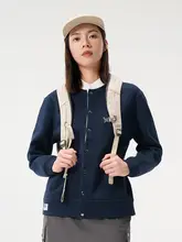 アウトドアプロダクツ レディース 冬用 立て襟カラーブロックジャケット【フリース裏地・快適・保温】