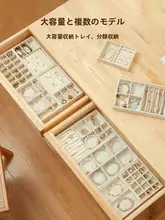 高級ベルベット製ジュエリーボックス【ネックレス・イヤリング・リング用の内蔵仕切り・ドレッサー対応】