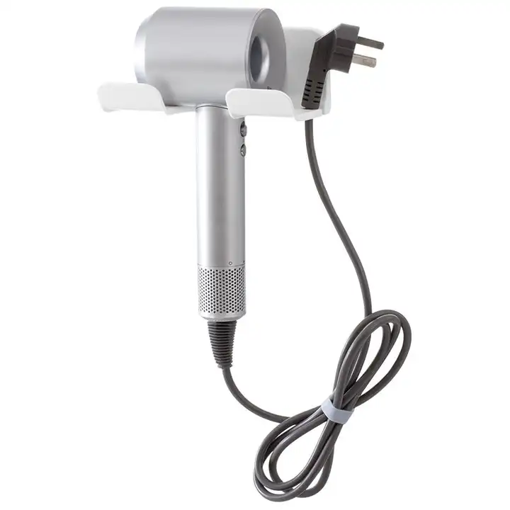 Lazy Corner 壁掛けヘアドライヤー収納ラック【穴あけ不要・バスルーム用】