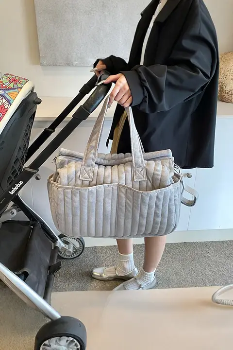 マザーズバッグ【大容量・軽量・ハンドル付き・ショルダーバッグ】