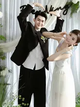 オリジナルデザインの新中式結婚式用ジャケット【デザインスーツ・敬 酒服・ウエディング用】（セットアップ対応）