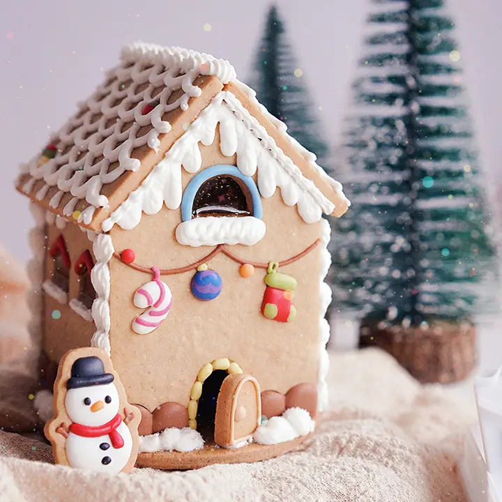 クリスマスジンジャーブレッドハウス型抜き【立体デザイン・雪だるま・クッキー型】