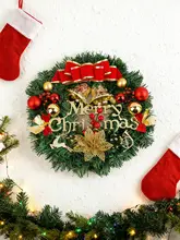 クリスマスリース ウォールデコ ドアハンガー 壁掛け リビング インテリア ギフト 飾り付け