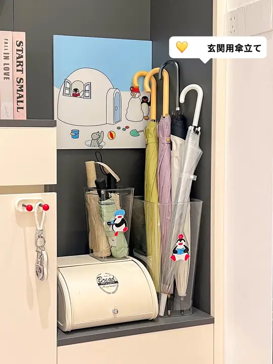 玄関用傘収納ラック【透明・大容量・ショート＆ロング傘対応】