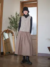 秋冬用ウールチェックのAラインスカート【ミディ丈・美しく見えるデザイン】（セットアップ対応）