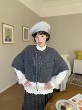 手編みフラワーニットケープトップス【秋冬用・女性用】