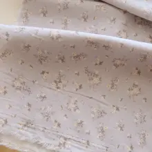 薄紫の小花柄コットンDIY人形服用生地【全棉・スカート・ドレス用】
