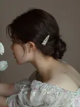 半截詩 高級レトロヘアクリップ【超キラキラ・前髪用・ダックビル型】