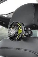 車載用 USB小型ファン【12V・24V対応・後部座席用・冷却・換気】