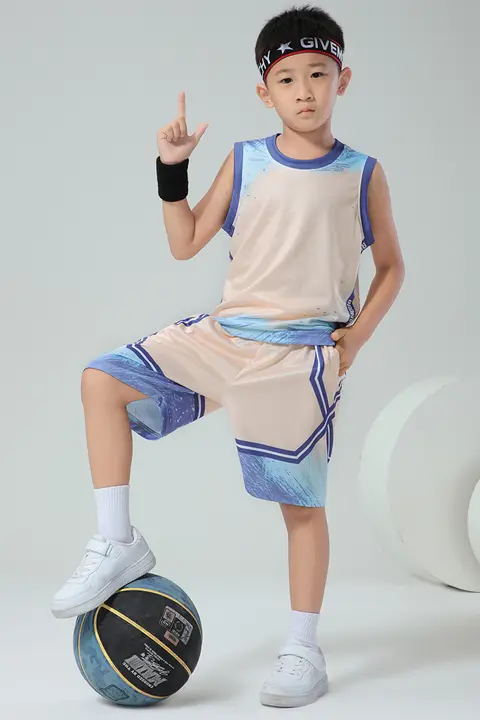 子供用バスケットボールウェア【夏用・トレーニング用・男女兼用・スポーツウェア】（セットアップ対応）