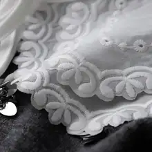 レイヤードデザインの花柄刺繍付き偽カラー【大きめラペル・結び紐付・レディース】