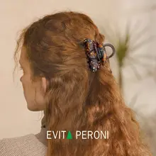 パール付きヘアクリップ【女性用・髪型アップ用】