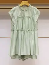 チュニックワンピースとショートパンツの夏用コーディネート【小飛袖・可愛いデザイン】（セットアップ対応）