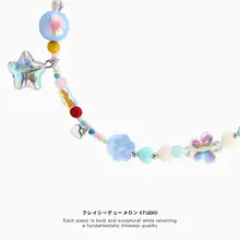COACC 星星と蝶のビーズネックレス【春夏用・カラフル・レディース】