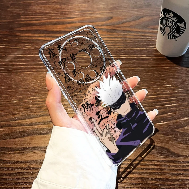 呪術コレクター 五条悟デザインスマホカバー：透明シルエットの保護とアニメクオリティの実現