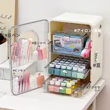卓上収納ケース 引き出し付き 防塵 小分け 仕切り アイロンビーズ 手芸用品 道具収納