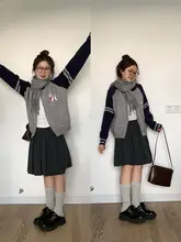 レトロ高腰プリーツスカート【秋冬用・Aライン・女性用・セミフレア】