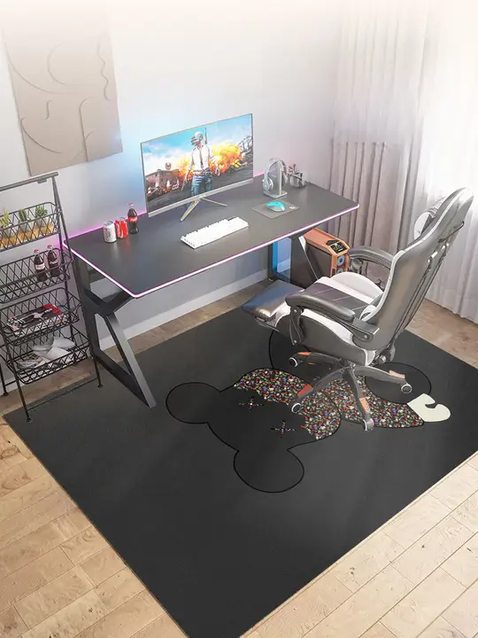マット ゲーミングチェア 寝室 コンピューターチェア 防音 音の減少 滑り止め