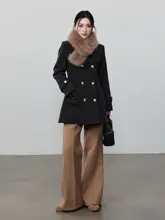 レトロカーキ色のフレアパンツ【秋冬用・スタイリッシュ・カジュアル】