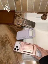 カードホルダー iPhone用 MagSafe対応 マグネット式 水玉柄 PUレザー 油蜡仕上げ 「since」