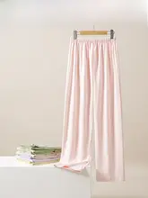 猫デザインの調節可能なウエストのコットンロングパンツ【春秋用・女性用・ウェア】