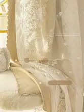 厚手のダブルレイヤー遮光カーテン【フレンチスタイル・フック式】