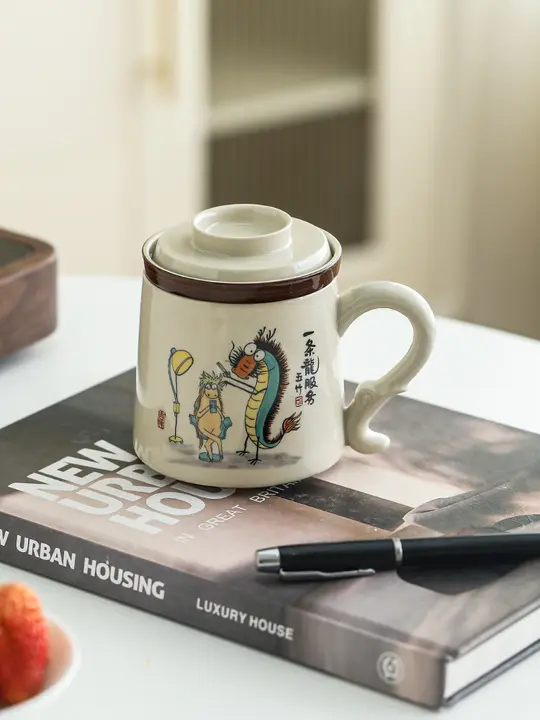 面白いセラミック茶水分離バブル ティーカップ