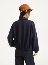 軽量のジップアップカーディガン【春用・女性用・花苞デザイン】