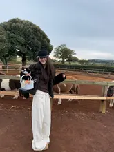 レトロなウサギ風コート【ファー・翻領・極上の柔らかさ】